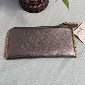 Anthropologie Miss Albright Yellow and Metallic Wallet